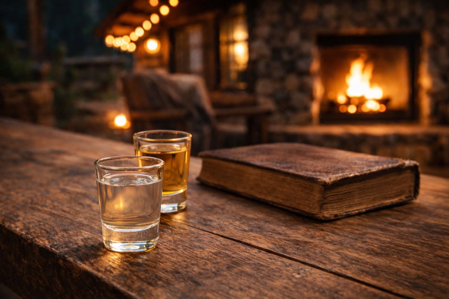 Terraluz Añejo junto a la chimenea
